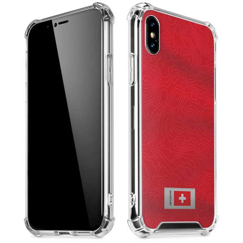 Switzerland Soccer Flag iPhone XS Max Clear Case